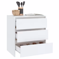 vidaXL Sideboard Storage Cupboard Cabinet Buffet Highboard Engineered Wood - white - Additional view 6