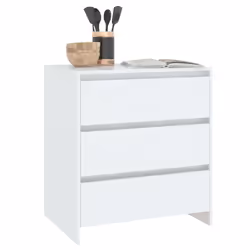 vidaXL Sideboard Storage Cupboard Cabinet Buffet Highboard Engineered Wood - white - Additional view 7