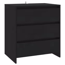 vidaXL Sideboard Storage Cupboard Cabinet Buffet Highboard Engineered Wood - black