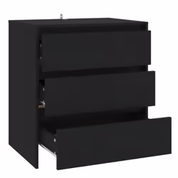 vidaXL Sideboard Storage Cupboard Cabinet Buffet Highboard Engineered Wood - black - Additional view 5