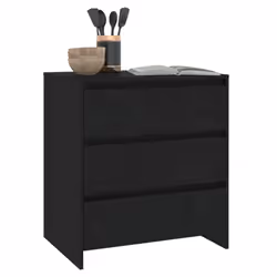 vidaXL Sideboard Storage Cupboard Cabinet Buffet Highboard Engineered Wood - black - Additional view 7