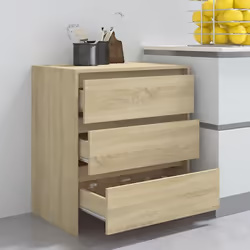 vidaXL Sideboard Storage Cupboard Cabinet Buffet Highboard Engineered Wood - sonoma oak - Additional view 8