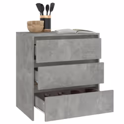 vidaXL Sideboard Storage Cupboard Cabinet Buffet Highboard Engineered Wood - concrete grey - Additional view 6