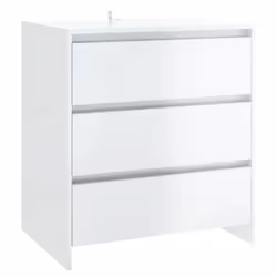 vidaXL Sideboard Storage Cupboard Cabinet Buffet Highboard Engineered Wood - high gloss white