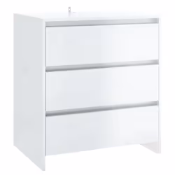 vidaXL Sideboard Storage Cupboard Cabinet Buffet Highboard Engineered Wood - high gloss white