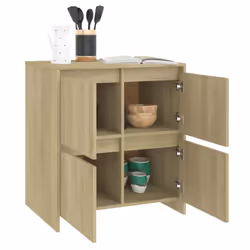 vidaXL Sideboard Chipboard Bedroom Storage Book Console Cabinet Multi Colours - sonoma oak - Additional view 6
