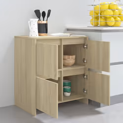 vidaXL Sideboard Chipboard Bedroom Storage Book Console Cabinet Multi Colours - sonoma oak - Additional view 8