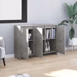 vidaXL Sideboard Storage Cupboard Cabinet Buffet Highboard Engineered Wood - concrete grey