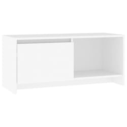 vidaXL TV Cabinet Chipboard Plasma Stereo Cabinet TV Unit Stand Multi Colours - white