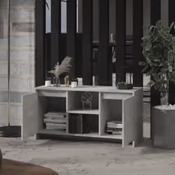 vidaXL TV Cabinet TV Stand Media TV Unit Entertainment Centre Engineered Wood - concrete grey - Additional view 7