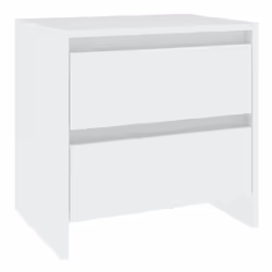 vidaXL 1/2x Bedside Cabinet Chipboard Home Side End Accent Table Multi Colours - white, 1