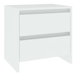 vidaXL 1/2x Bedside Cabinet Chipboard Home Side End Accent Table Multi Colours - white, 1