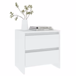 vidaXL 1/2x Bedside Cabinet Chipboard Home Side End Accent Table Multi Colours - white, 1 - Additional view 6