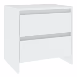 vidaXL 1/2x Bedside Cabinet Chipboard Home Side End Accent Table Multi Colours - white, 2