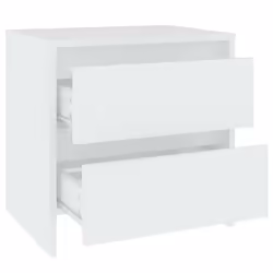 vidaXL 1/2x Bedside Cabinet Chipboard Home Side End Accent Table Multi Colours - white, 2 - Additional view 5