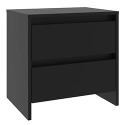 vidaXL 1/2x Bedside Cabinet Chipboard Home Side End Accent Table Multi Colours - black, 1