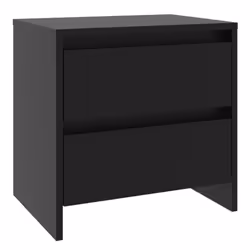 vidaXL 1/2x Bedside Cabinet Chipboard Home Side End Accent Table Multi Colours - black, 1