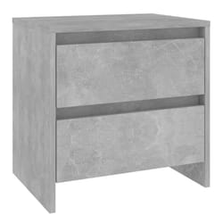 vidaXL 1/2x Bedside Cabinet Chipboard Home Side End Accent Table Multi Colours - concrete grey, 1