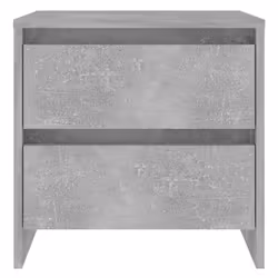 vidaXL 1/2x Bedside Cabinet Chipboard Home Side End Accent Table Multi Colours - concrete grey, 1