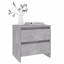 vidaXL 1/2x Bedside Cabinet Chipboard Home Side End Accent Table Multi Colours - concrete grey, 1 - Additional view 6