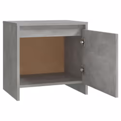 vidaXL 1/2x Bedside Cabinets Chipboard Side Cabinet Furniture Multi Colours - concrete grey, 1 - Additional view 5