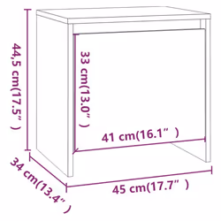 vidaXL 1/2x Bedside Cabinets Chipboard Side Cabinet Furniture Multi Colours - concrete grey, 1 - Additional view 9