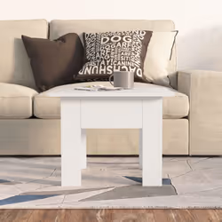 vidaXL Coffee Table Couch Table Hall End Center Accent Table Engineered Wood - white
