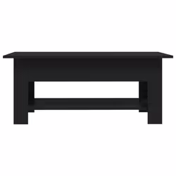 vidaXL Coffee Table Couch Table Hall End Center Accent Table Engineered Wood - black - Additional view 4