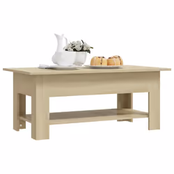 vidaXL Coffee Table Couch Table Hall End Center Accent Table Engineered Wood - sonoma oak - Additional view 5