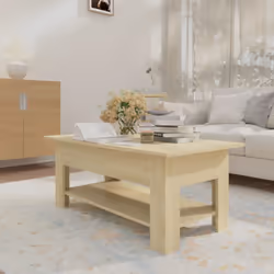 vidaXL Coffee Table Couch Table Hall End Center Accent Table Engineered Wood - sonoma oak - Additional view 6