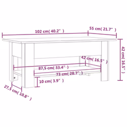 vidaXL Coffee Table Couch Table Hall End Center Accent Table Engineered Wood - concrete grey - Additional view 4