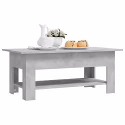 vidaXL Coffee Table Couch Table Hall End Center Accent Table Engineered Wood - concrete grey - Additional view 5