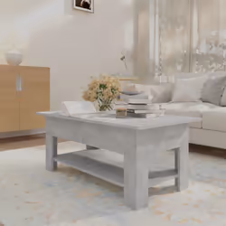 vidaXL Coffee Table Couch Table Hall End Center Accent Table Engineered Wood - concrete grey - Additional view 6