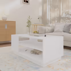 vidaXL Coffee Table Couch Table Hall End Center Accent Table Engineered Wood - white - Additional view 4