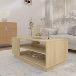 vidaXL Coffee Table Couch Table Hall End Center Accent Table Engineered Wood - sonoma oak - Additional view 4