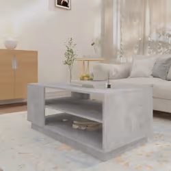 vidaXL Coffee Table Couch Table Hall End Center Accent Table Engineered Wood - concrete grey