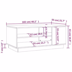 vidaXL Coffee Table Couch Table Hall End Center Accent Table Engineered Wood - concrete grey - Additional view 7
