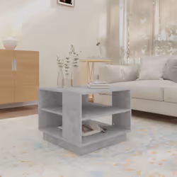vidaXL Coffee Table Couch Table Hall End Center Accent Table Engineered Wood - concrete grey