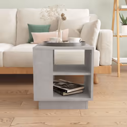 vidaXL Coffee Table Couch Table Hall End Center Accent Table Engineered Wood - concrete grey