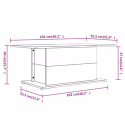 vidaXL Coffee Table Couch Table Hall End Center Accent Table Engineered Wood - white - Additional view 7