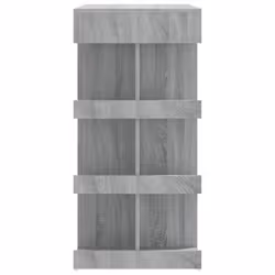 vidaXL Bar Table with Storage Rack Bar High Table Pub Table Engineered Wood - grey sonoma - Additional view 6