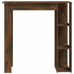 vidaXL Bar Table with Shelf Bar High Table Bistro Pub Table Engineered Wood - smoked oak