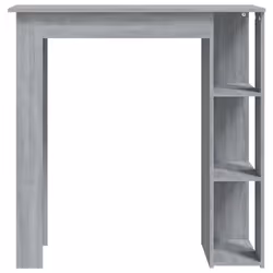 vidaXL Bar Table with Shelf Bar High Table Bistro Pub Table Engineered Wood - grey sonoma