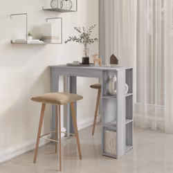 vidaXL Bar Table with Shelf Bar High Table Bistro Pub Table Engineered Wood - grey sonoma - Additional view 6