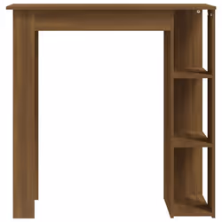 vidaXL Bar Table with Shelf Bar High Table Bistro Pub Table Engineered Wood - brown oak - Additional view 4