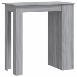vidaXL Bar Table with Storage Rack Bar High Table Pub Table Engineered Wood - grey sonoma