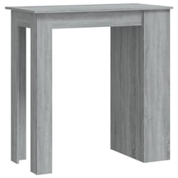 vidaXL Bar Table with Storage Rack Bar High Table Pub Table Engineered Wood - grey sonoma