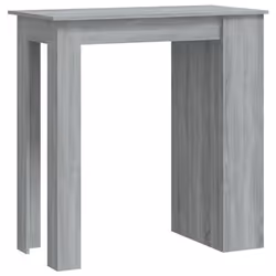 vidaXL Bar Table with Storage Rack Bar High Table Pub Table Engineered Wood - grey sonoma