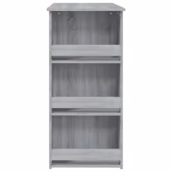vidaXL Bar Table with Storage Rack Bar High Table Pub Table Engineered Wood - grey sonoma - Additional view 6