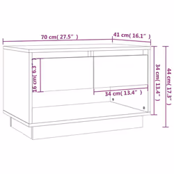 vidaXL TV Cabinet White Chipboard Stereo Hifi Cabinet TV Stand Multi Colours - brown oak - Additional view 4